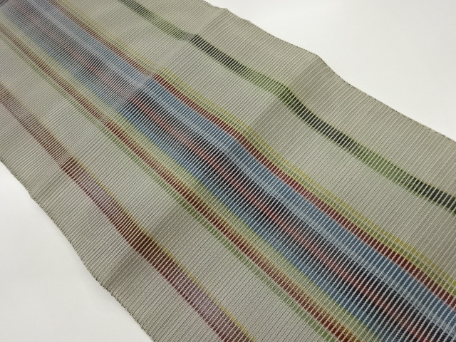 絽縞模様織出し名古屋帯